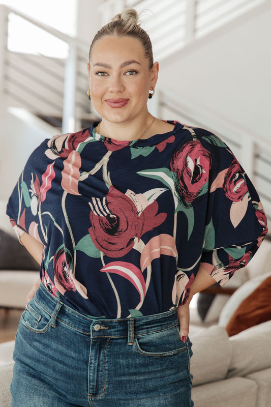 Float On Floral Top - KD Lane