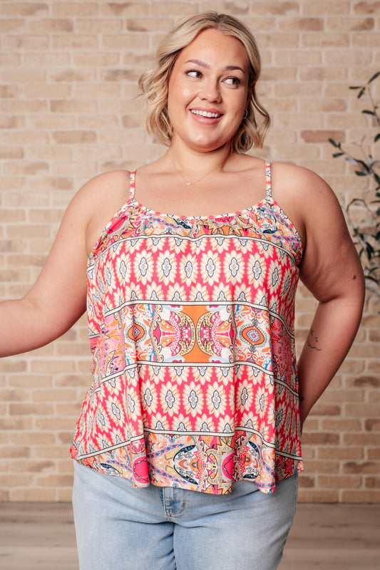 Free Spirited Mixed Print Tank - KD Lane