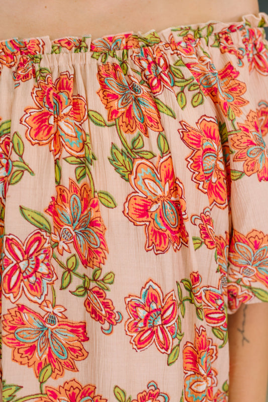 Petal Perfect Off the Shoulder Blouse