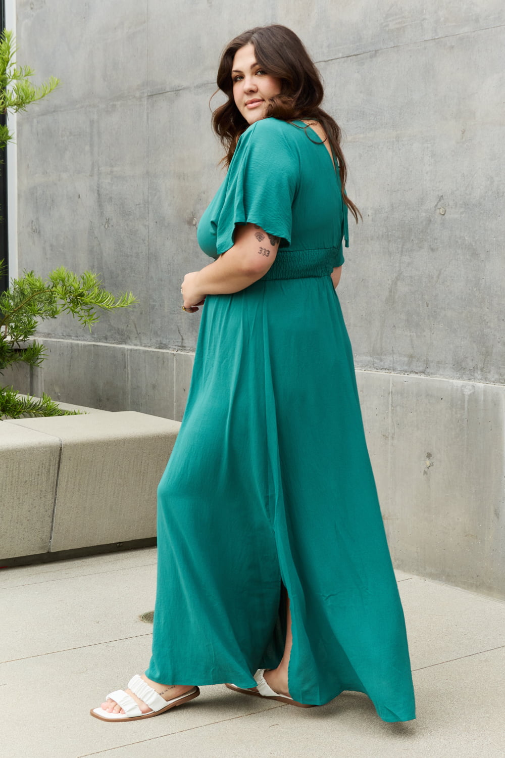 ODDI Woven Wrap Maxi Dress