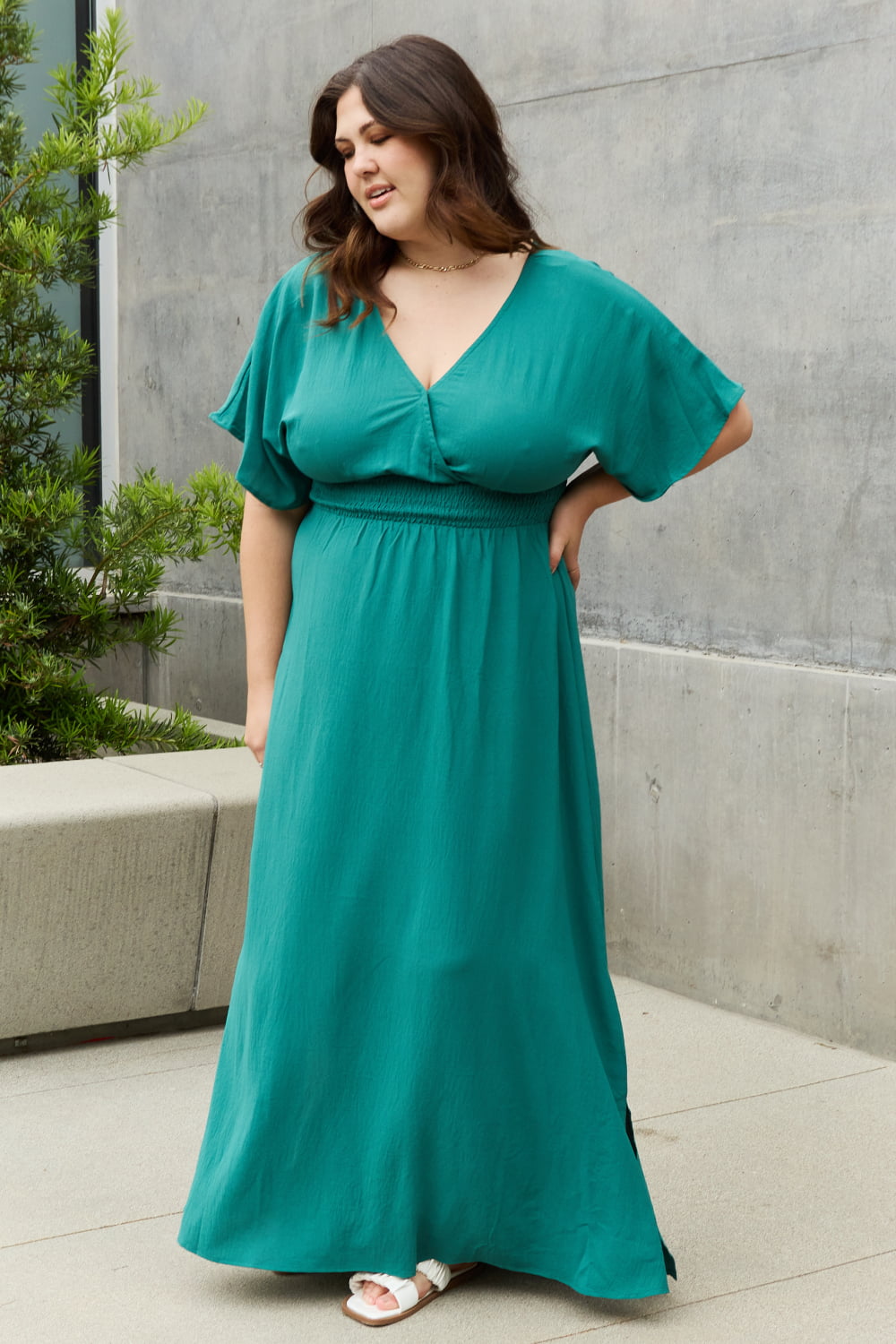 ODDI Woven Wrap Maxi Dress