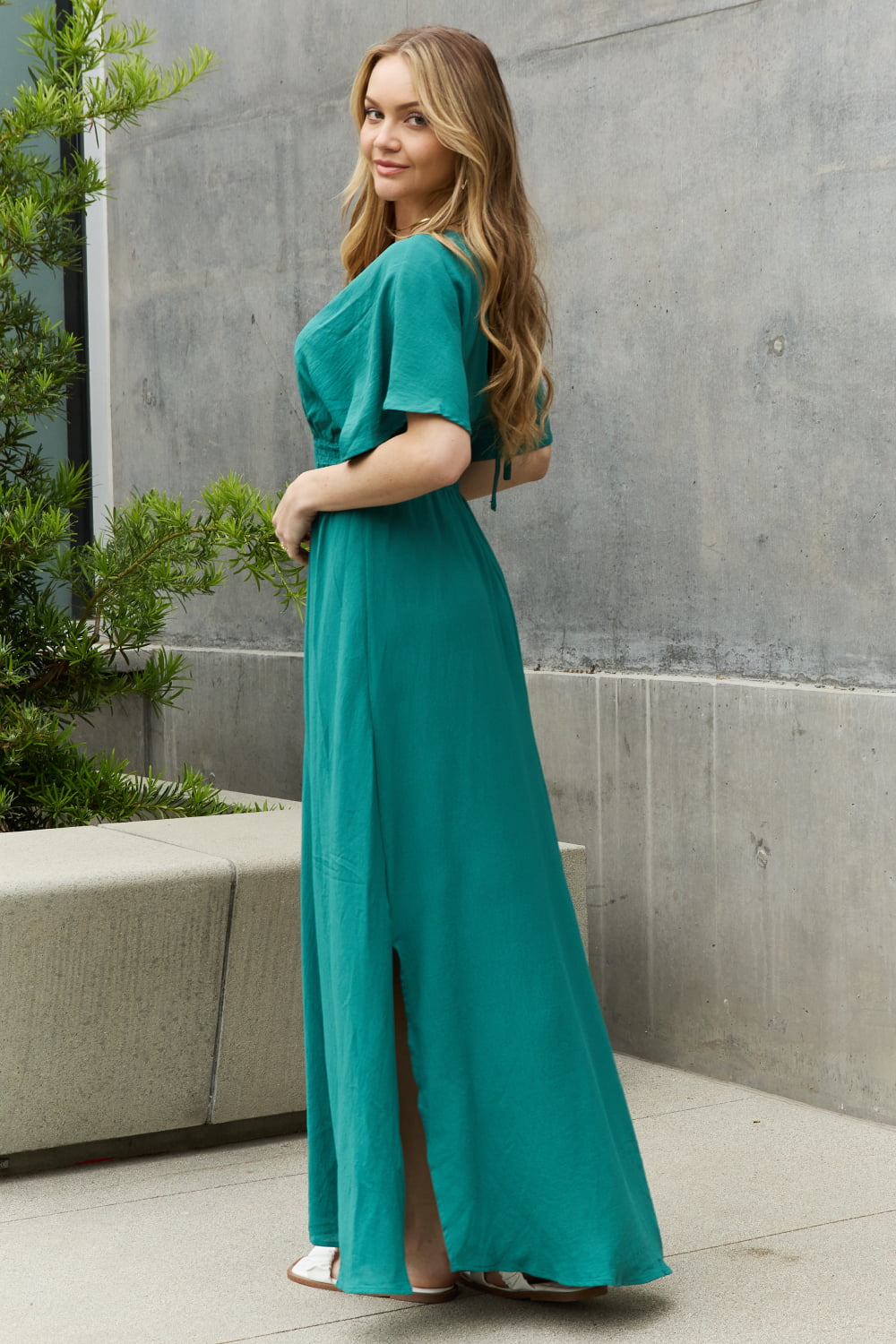ODDI Woven Wrap Maxi Dress