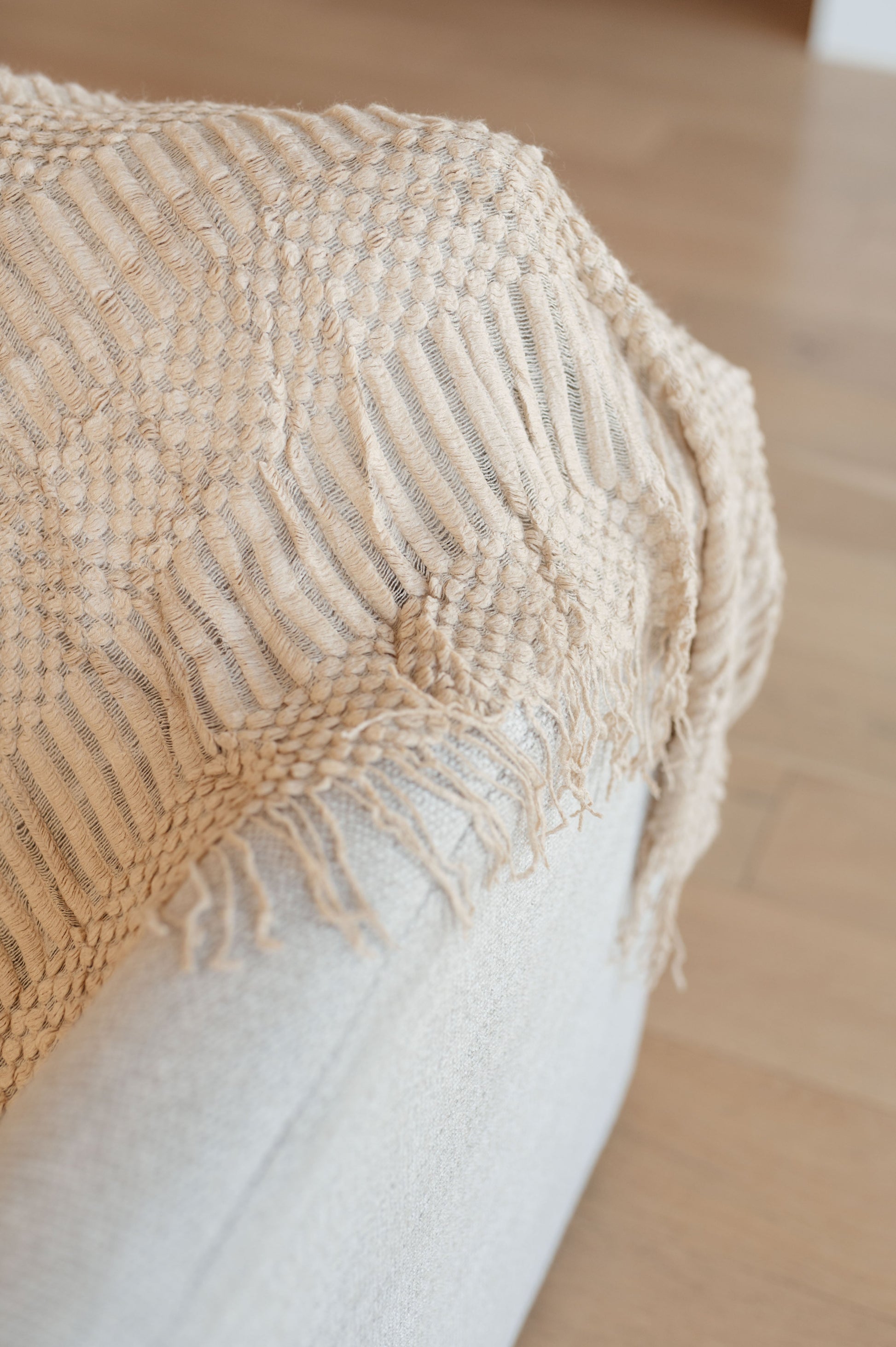 Graham Blanket Single Cuddle Size in Beige - KD Lane
