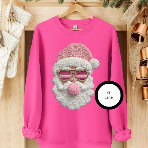 Trendy Pink Santa Faux Yarn