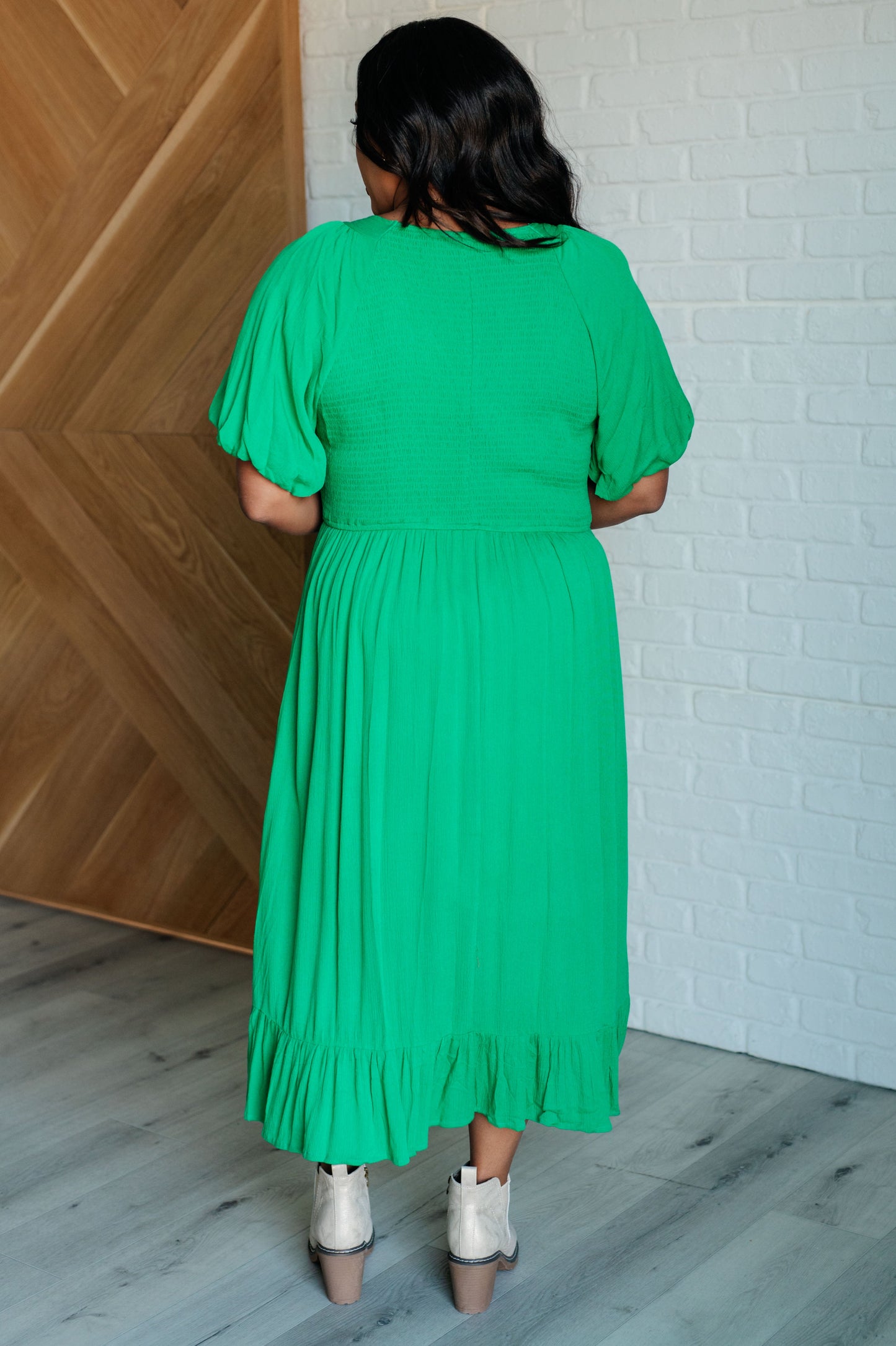 Catch a Cloud and Pin it Down Smocked Bodice Dress - KD Lane