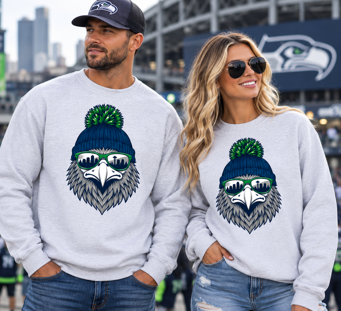 Seattle Hawk Game Day Crewneck