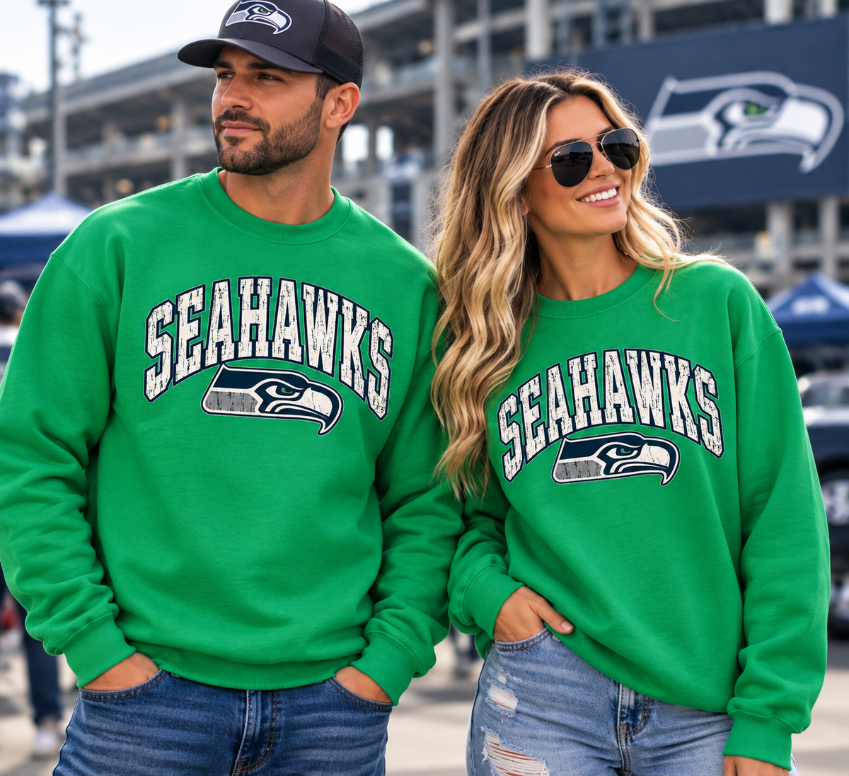 Seattle Distressed Spirit Crewneck