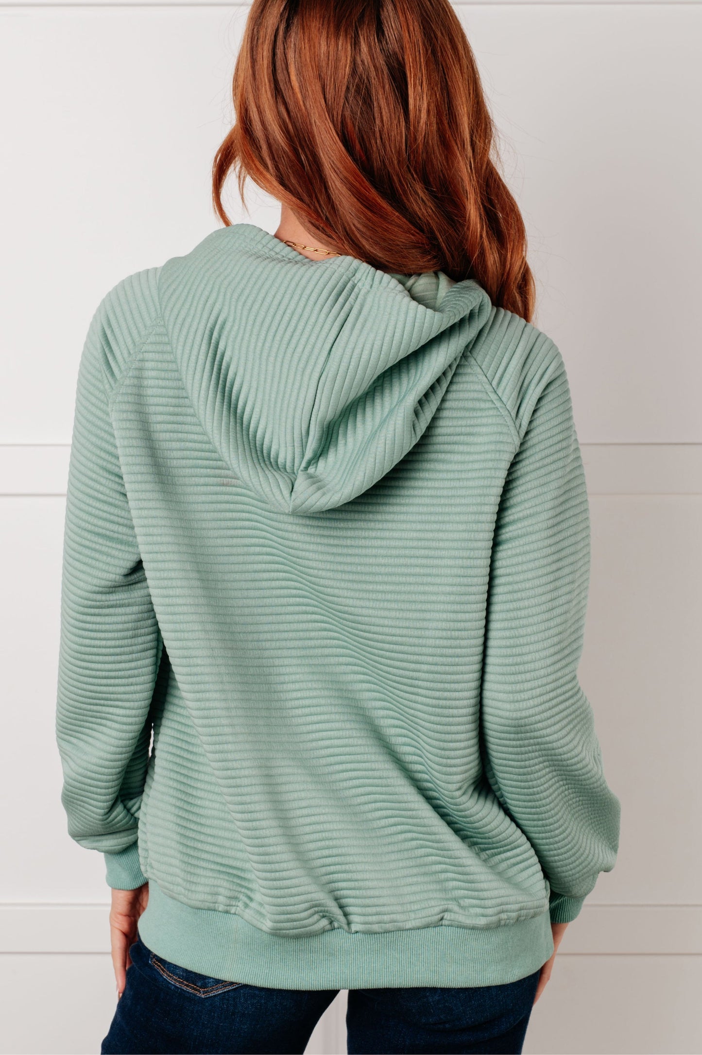 Crosswalk Textured Hoodie in Green - KD Lane