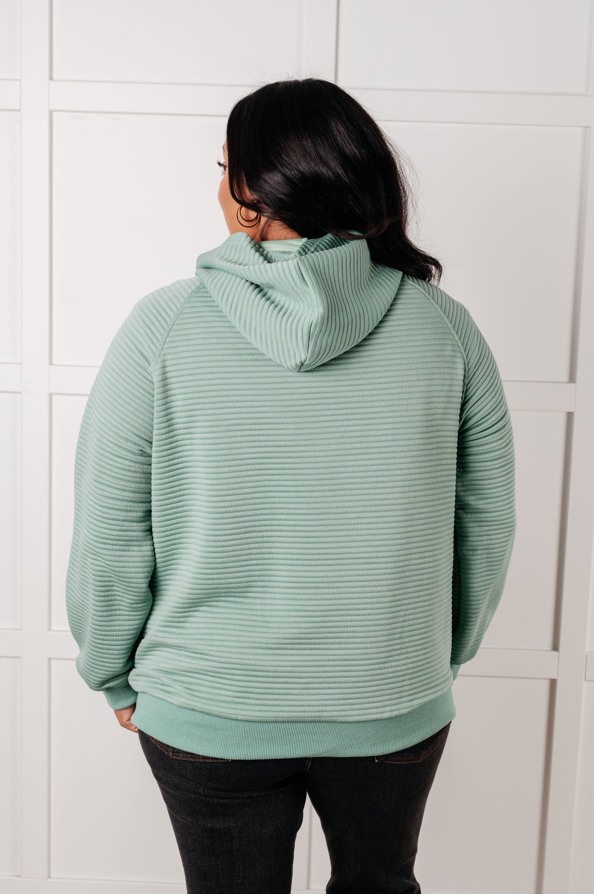 Crosswalk Textured Hoodie in Green - KD Lane