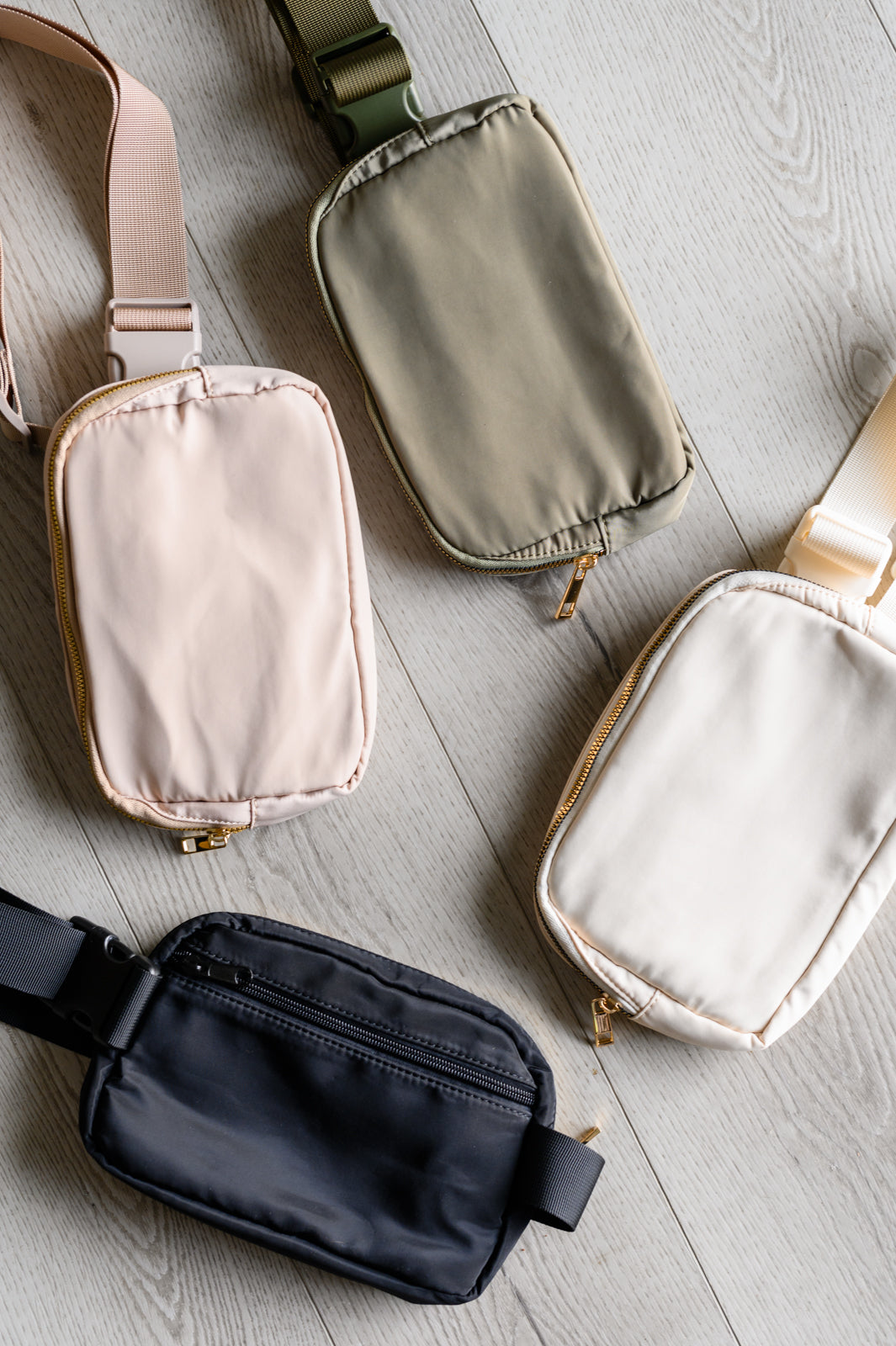 Everywhere I Go Crossbody Belt Bag in Ivory - KD Lane