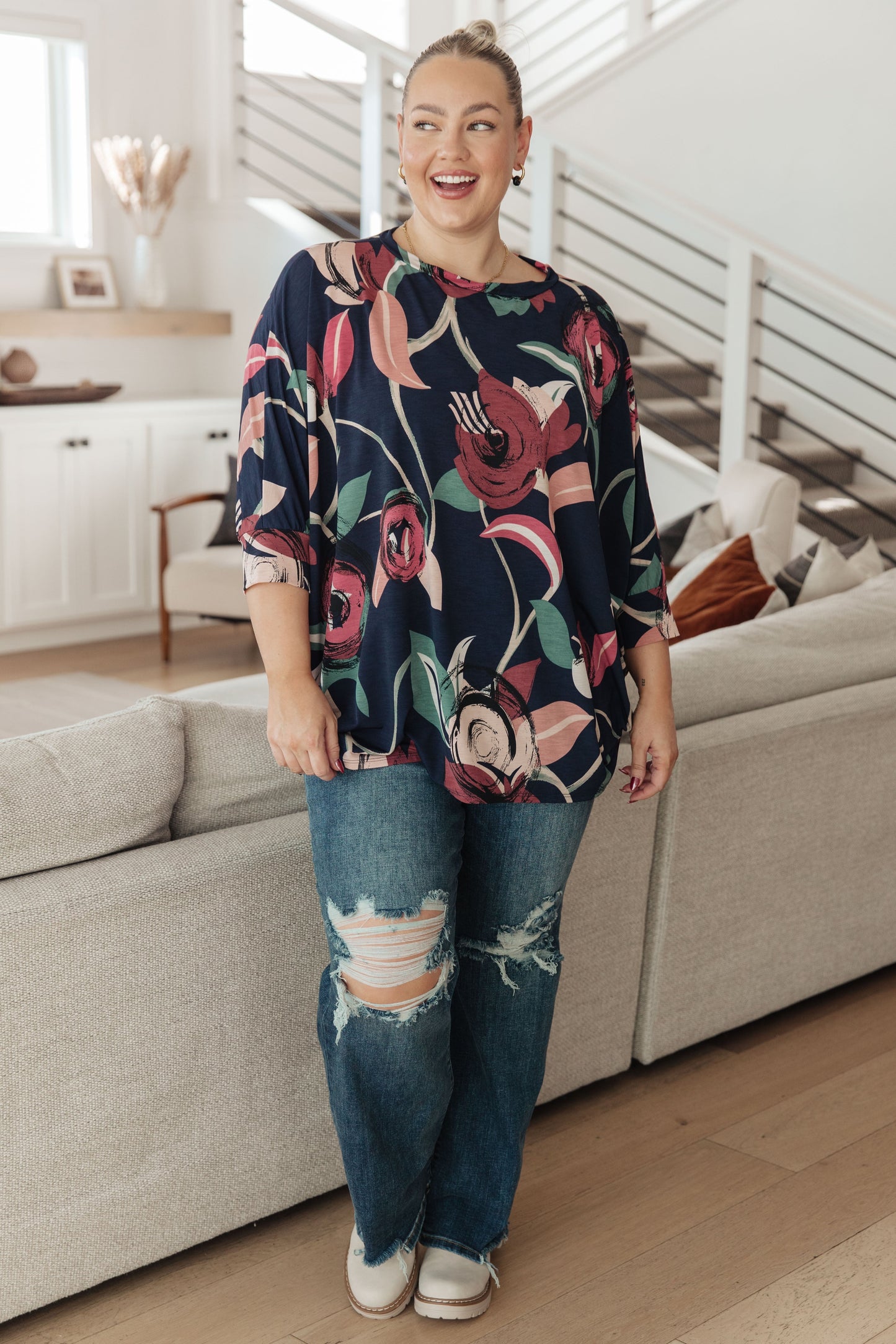 Float On Floral Top - KD Lane