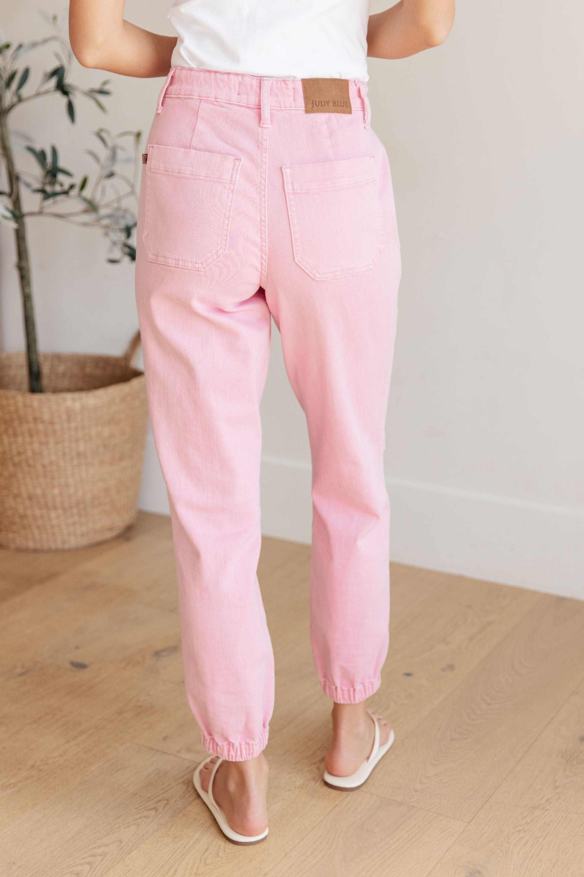 Regina High Rise Garment Dyed Denim Jogger - KD Lane