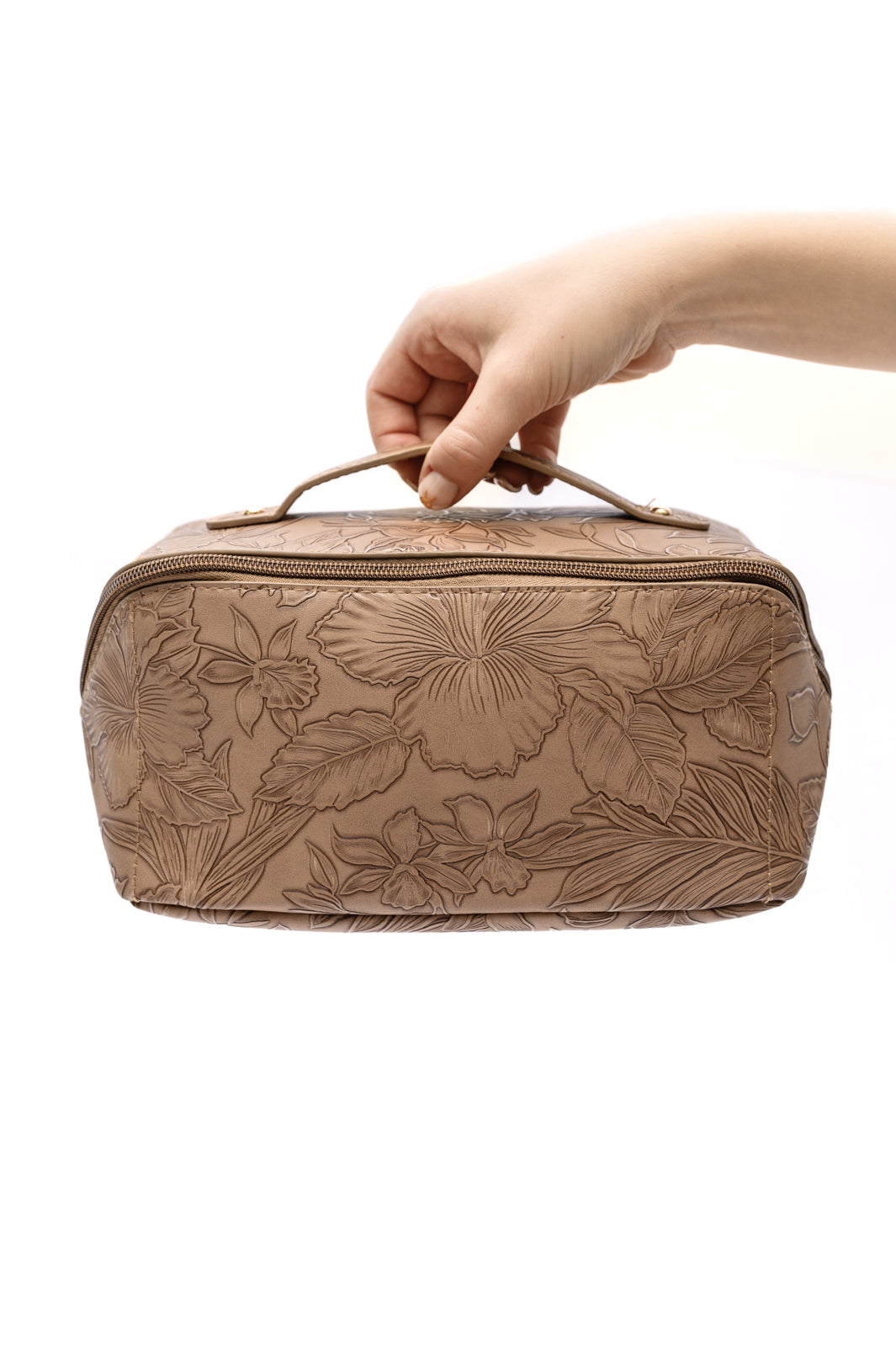 Life In Luxury Large Capacity Cosmetic Bag in Cream - KD Lane