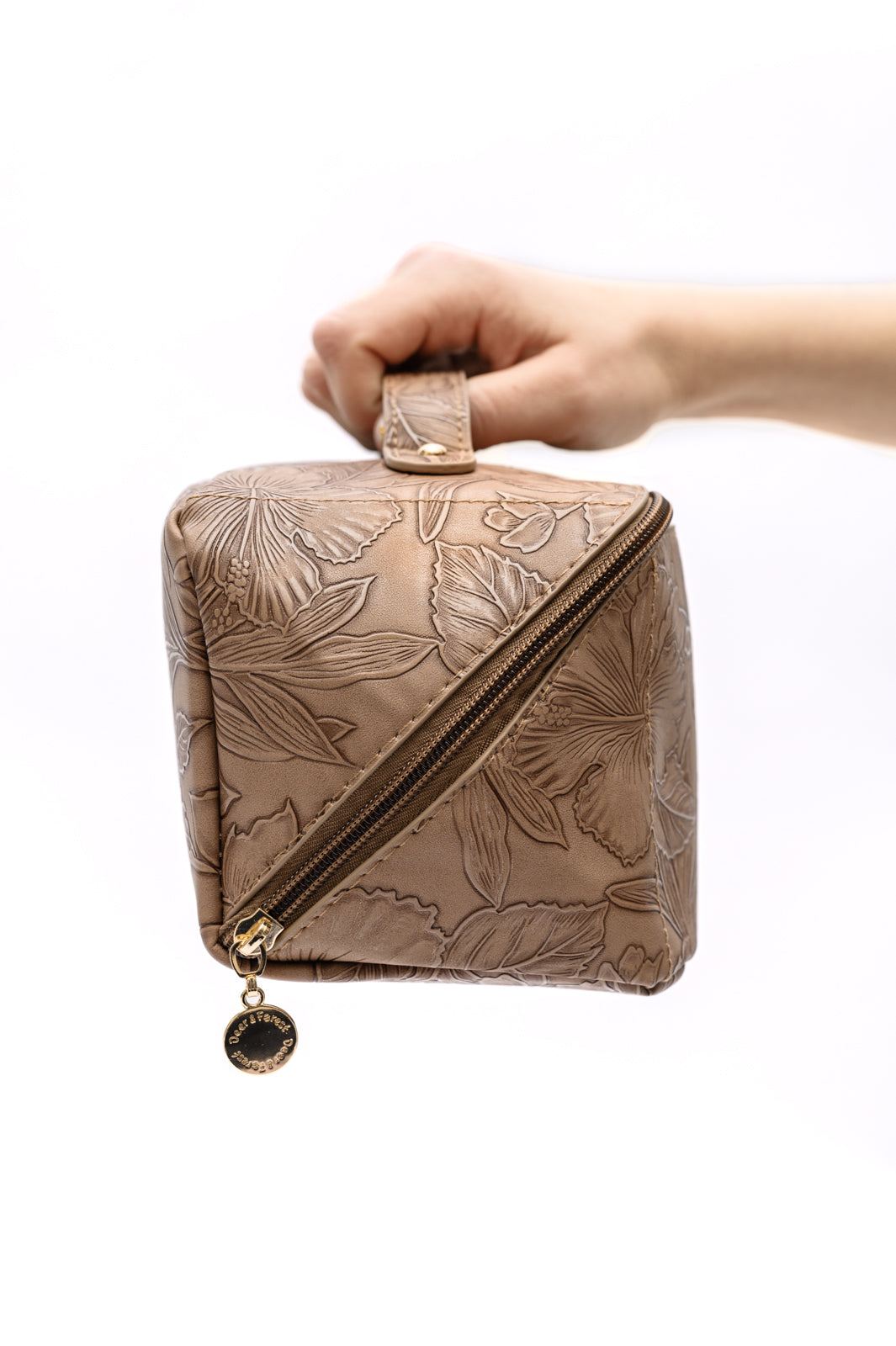Life In Luxury Large Capacity Cosmetic Bag in Cream - KD Lane