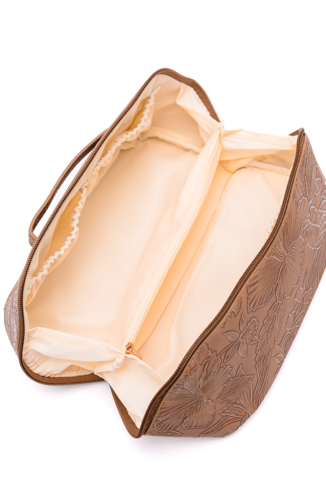 Life In Luxury Large Capacity Cosmetic Bag in Cream - KD Lane