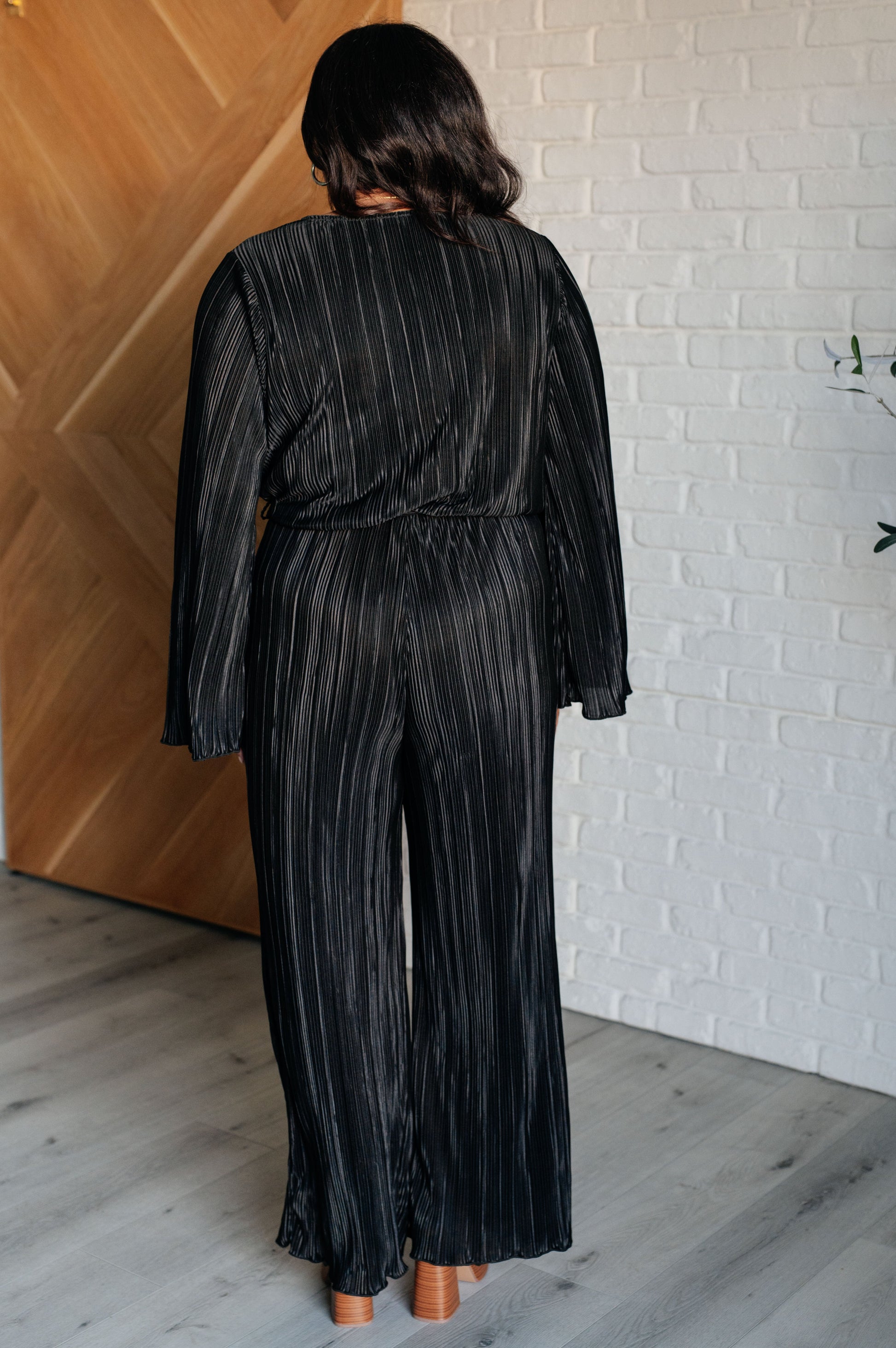 Night Out Plisse Jumpsuit - KD Lane