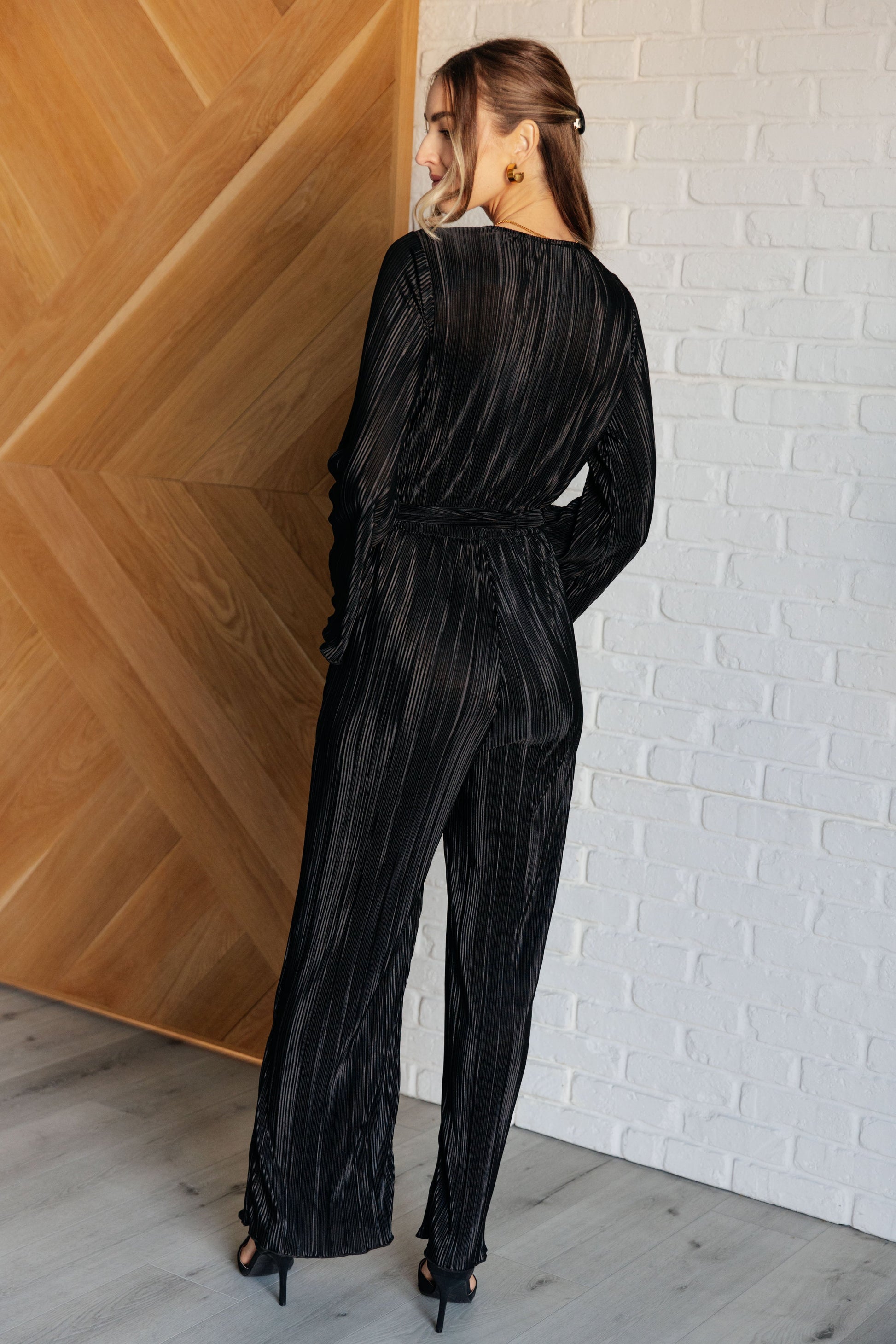 Night Out Plisse Jumpsuit - KD Lane