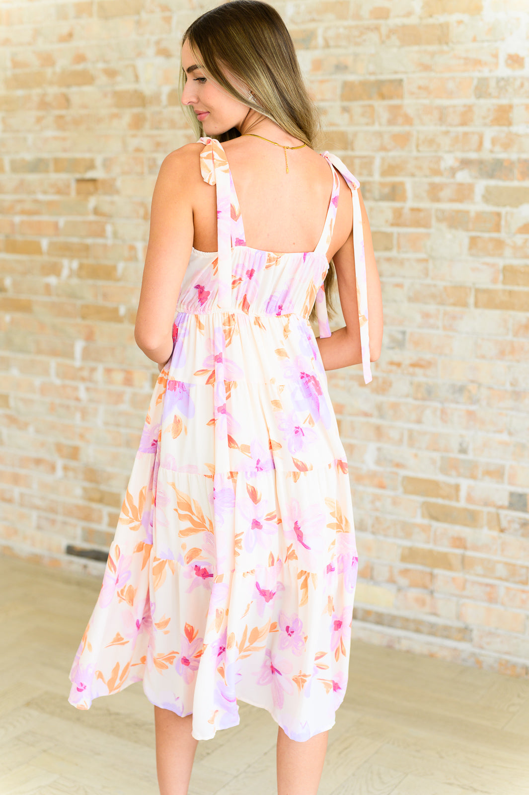 Pastel Petals Floral Midi Dress - KD Lane