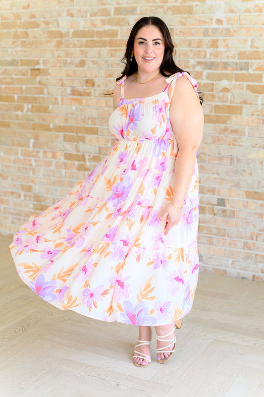 Pastel Petals Floral Midi Dress - KD Lane
