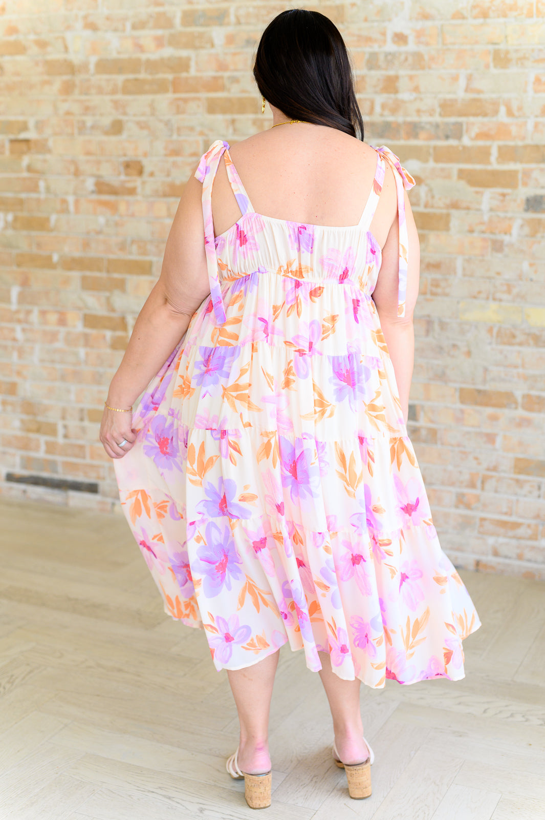 Pastel Petals Floral Midi Dress - KD Lane