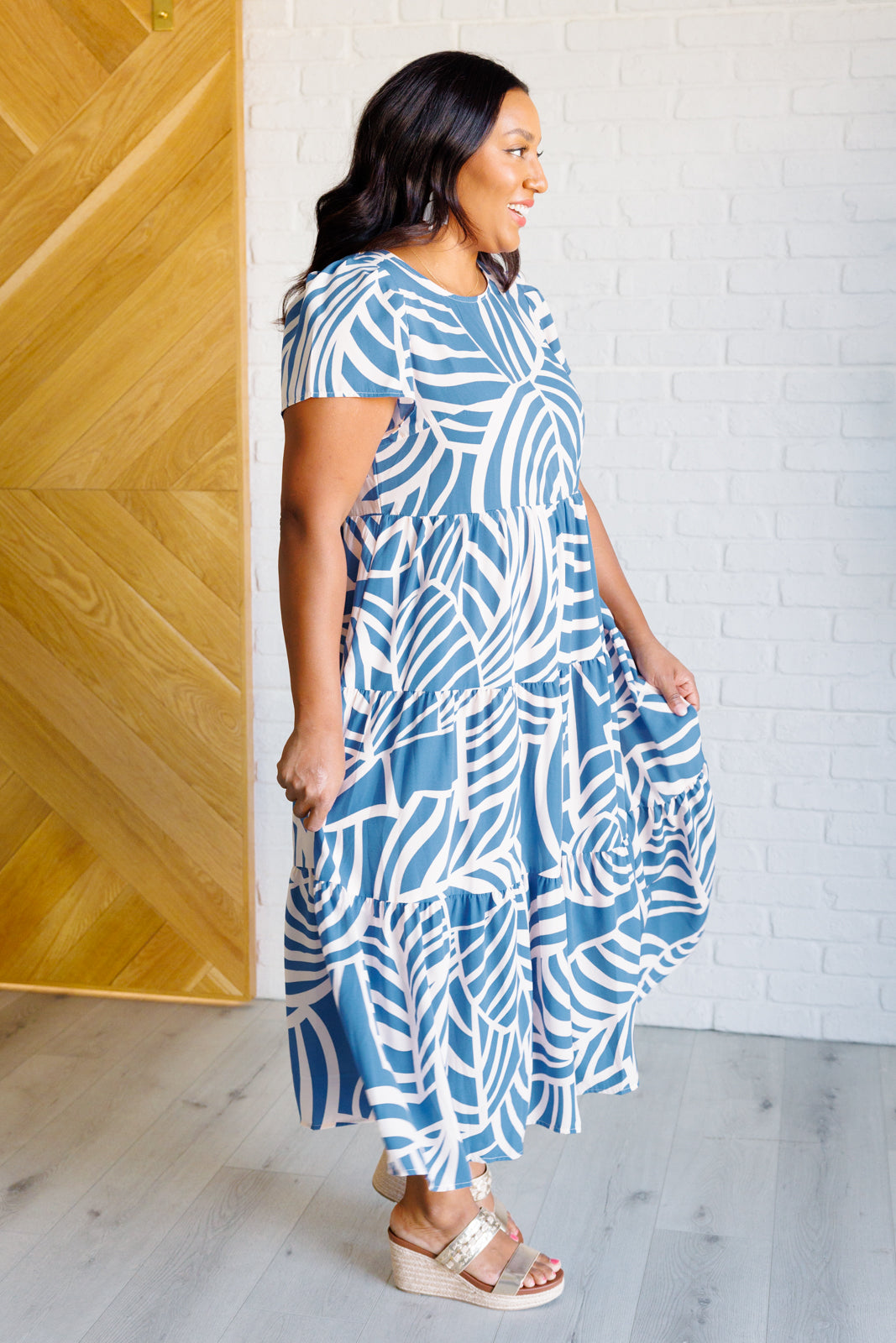 Surf Watch Tiered Midi Dress - KD Lane