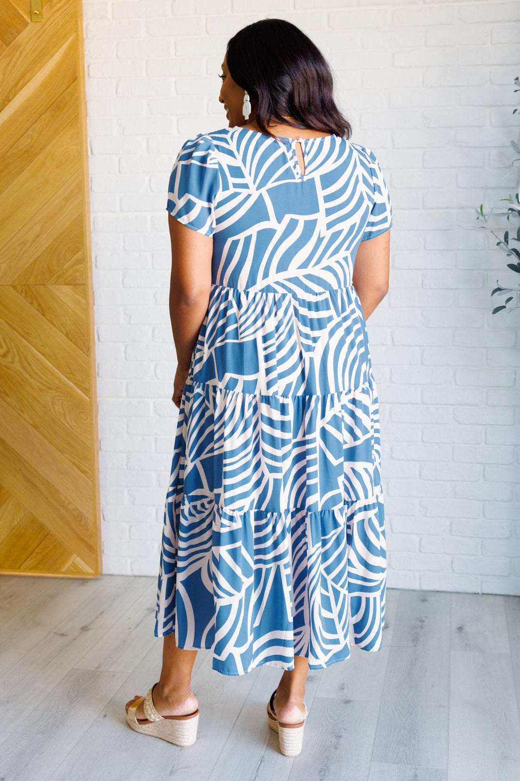 Surf Watch Tiered Midi Dress - KD Lane