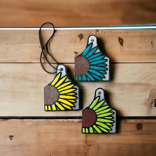 Sunflower Cow Tag Freshie Scents A to G