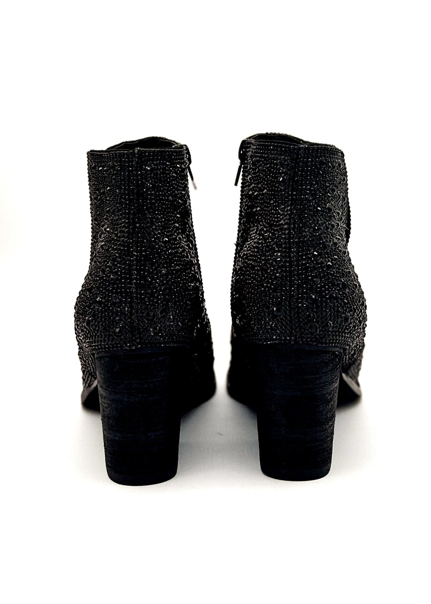 Shine Star Rhinestone Bootie in Black - KD Lane