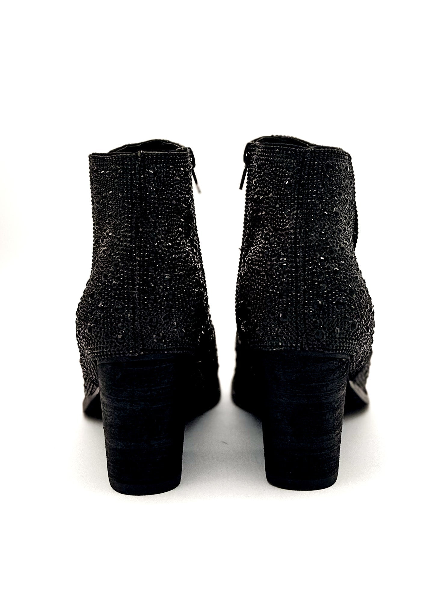 Shine Star Rhinestone Bootie in Black - KD Lane