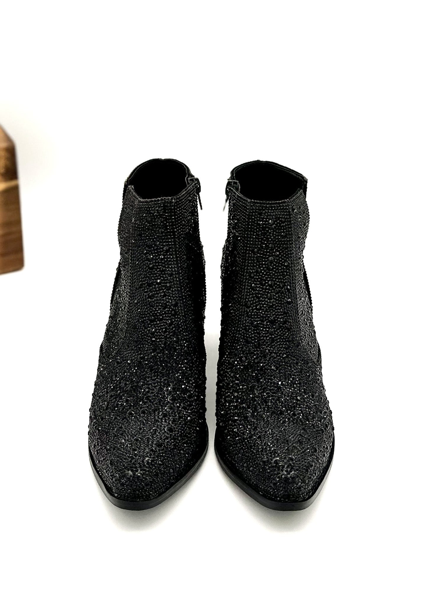 Shine Star Rhinestone Bootie in Black - KD Lane