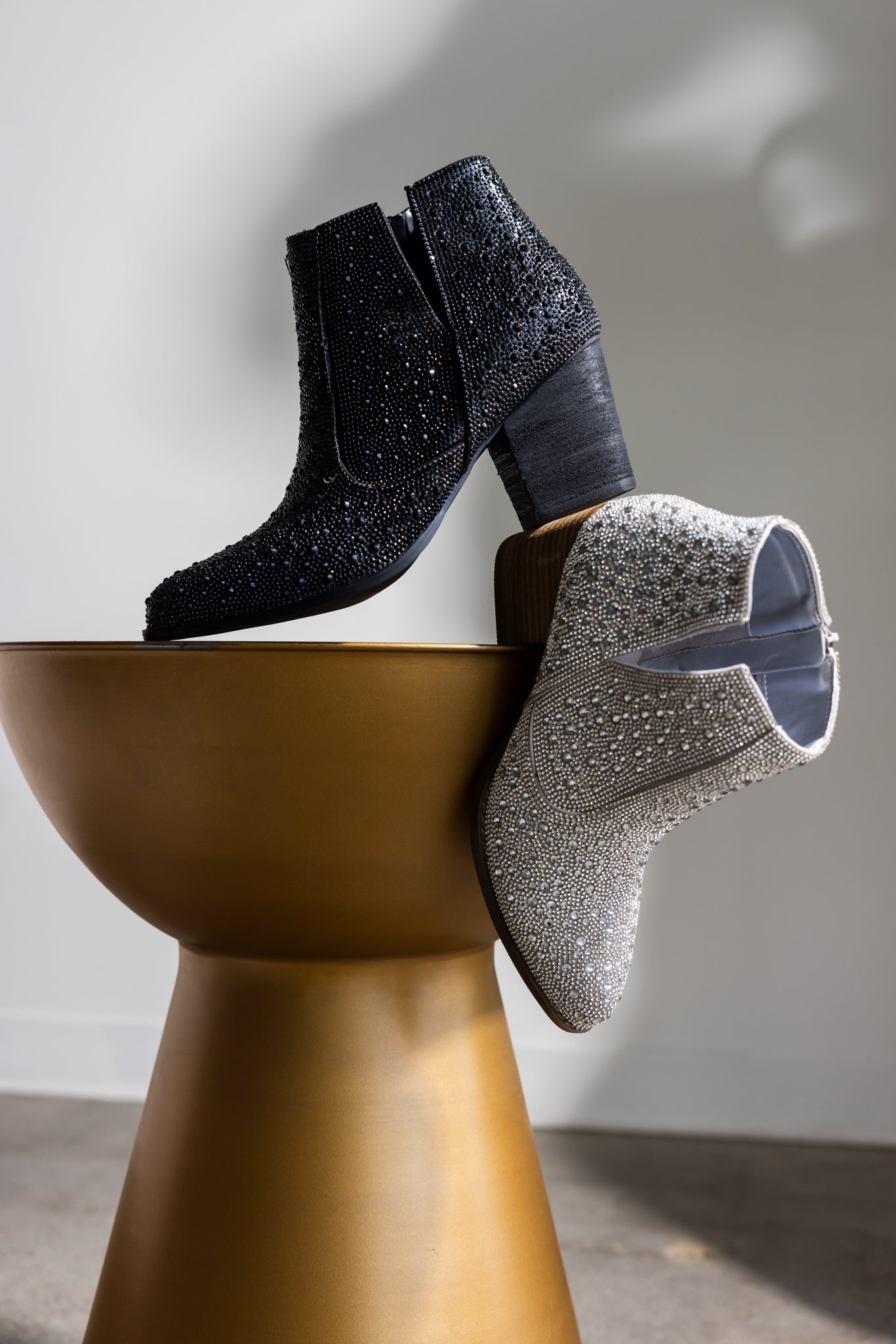 Shine Star Rhinestone Bootie in Black - KD Lane