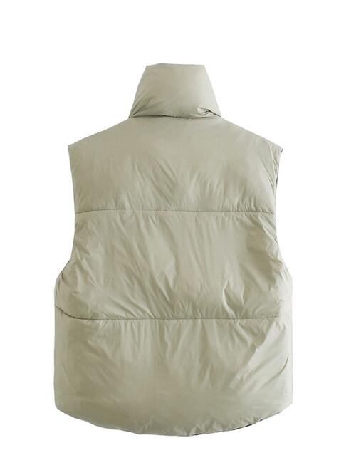 Zip Up Drawstring Reversible Vest
