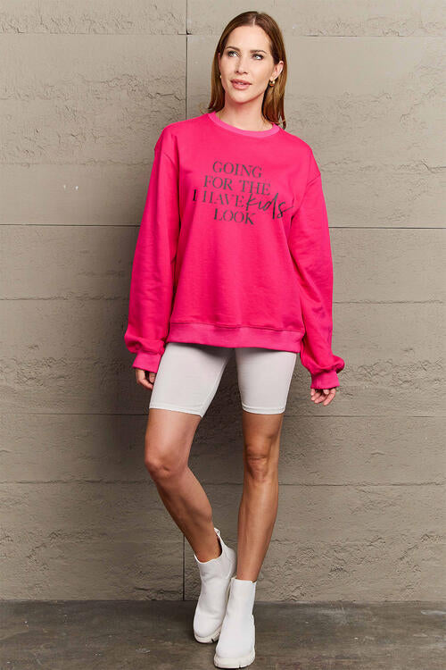 Simply Love Full Size GOING FOR THE I HAVE KIDS LOOK Long Sleeve Sweatshirt