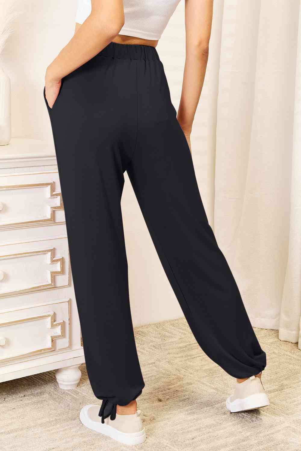 Basic Bae Full Size Soft Rayon Drawstring Waist Pants with Pockets