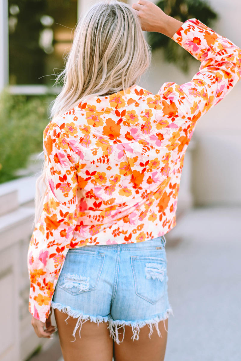 Floral Long Sleeve Button Up Shirt