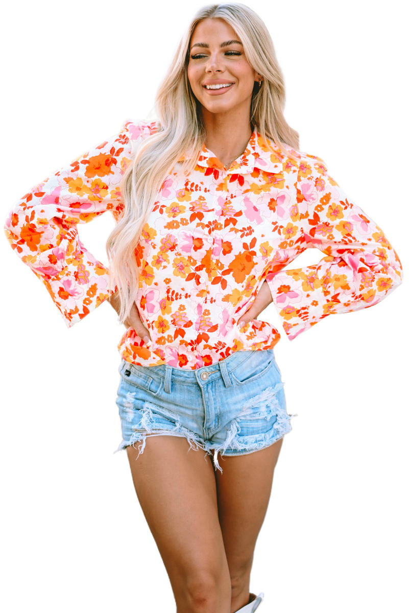 Floral Long Sleeve Button Up Shirt